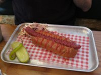 2013 London-413  Eten bij Jamie Oliver's Diner - Hotdog